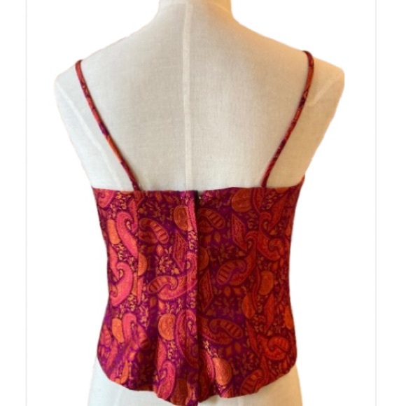 Custom jewel brocade camisole with Spaghetti Straps, Size m - Picture 3 of 7